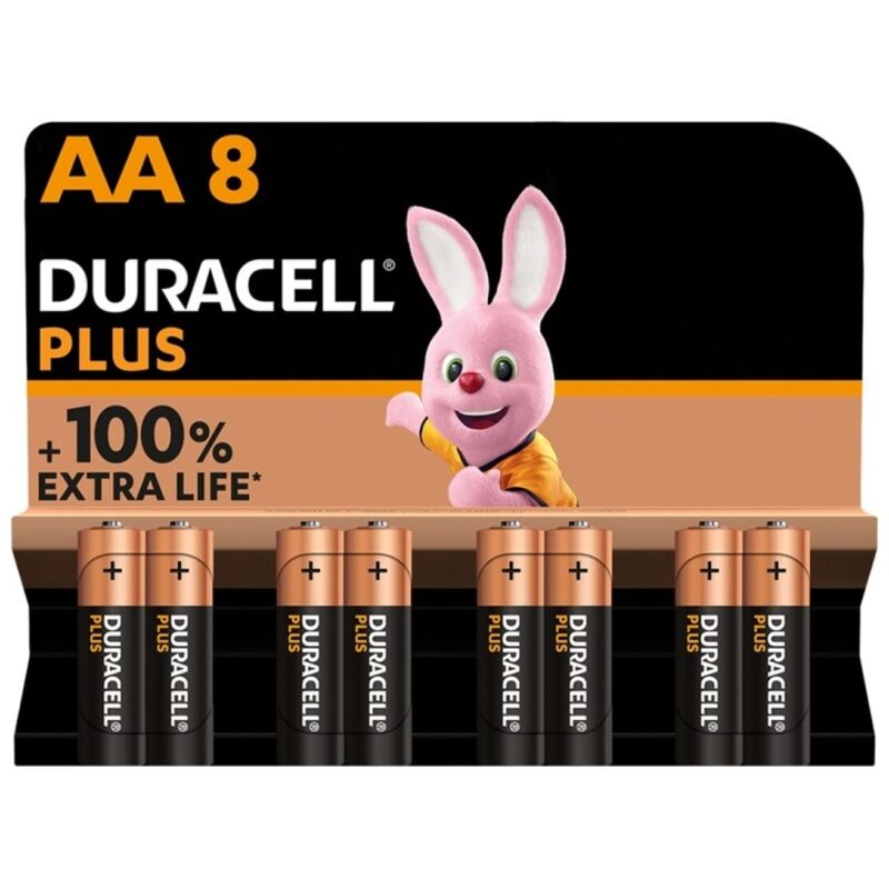 DURACELL PLUS POWER 100 BATERIA ALCALINA AA LR6 8 UNIDADE