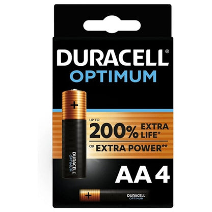DURACELL OPTIMUM 200 BATERIA ALCALINA AA LR6 4 UNIDADE