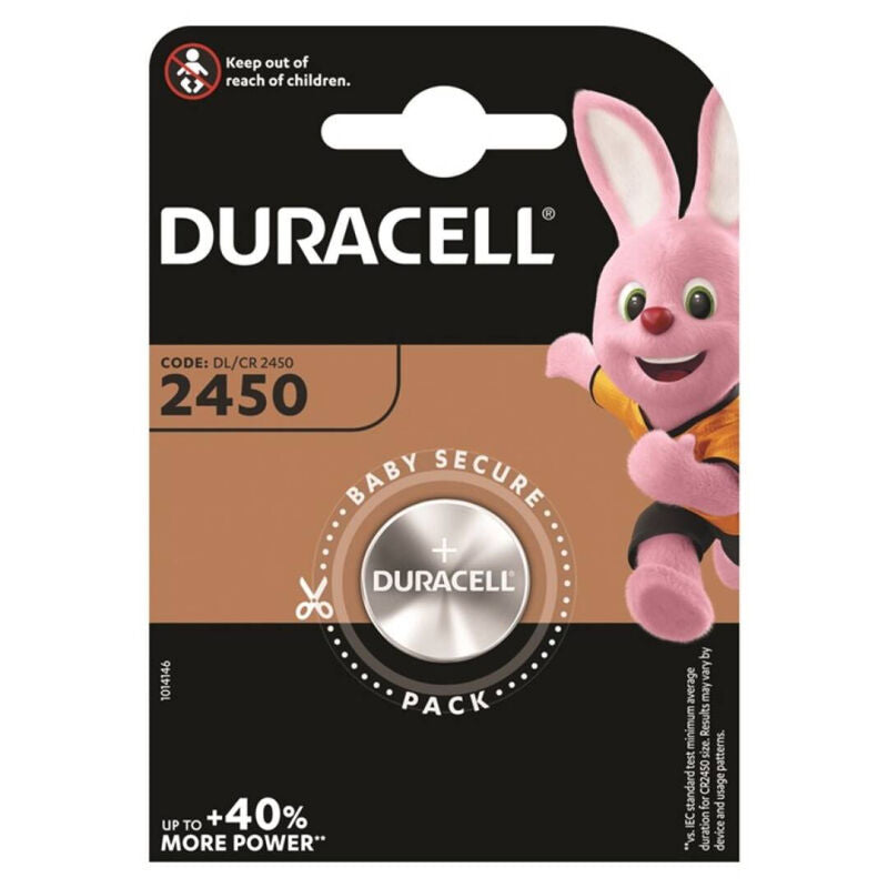 DURACELL BATERIA BOTO LITIO CR2450 3V 1 UNIDADE