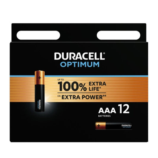 DURACELL BATERIA ALCALINA OPTIMUM 200 AAA LR03 12 UNIDADE