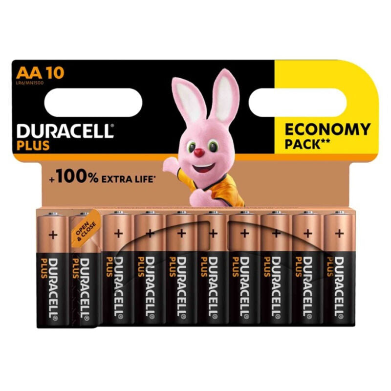 DURACELL PLUS POWER 100 BATERIA ALCALINA AA LR6 10 UNIDADE