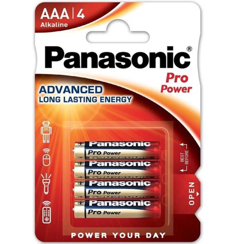 PANASONIC PILHA AAA ALCALINAS PRO POWER LR03 BLISTER4