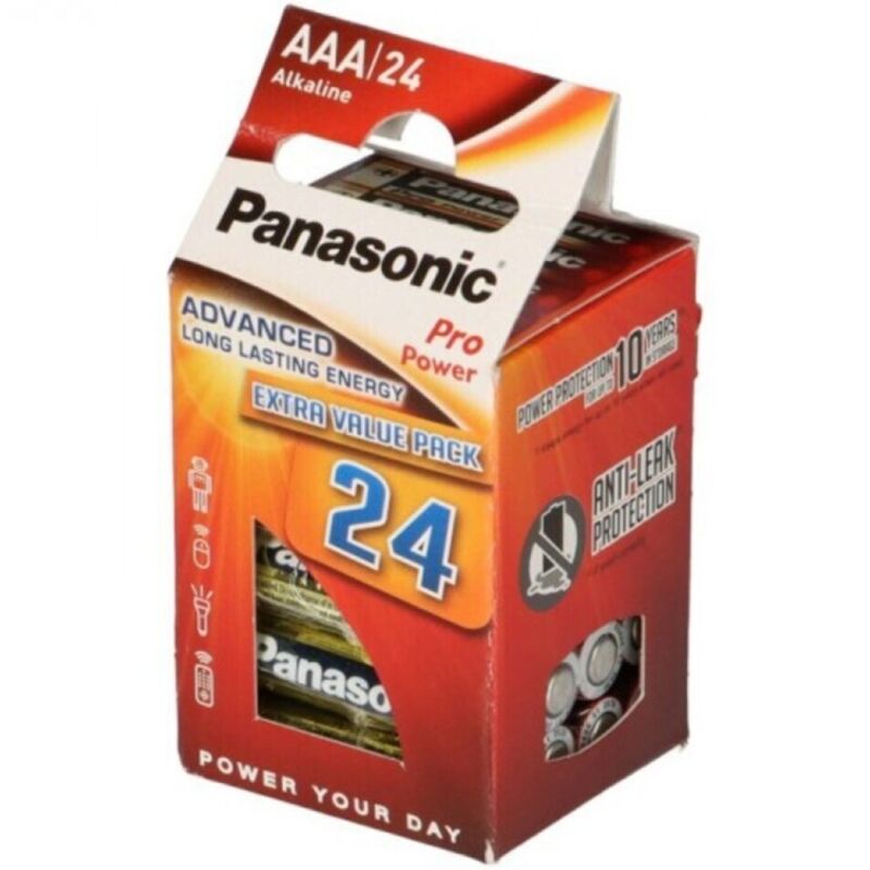 PANASONIC PILHA AAA ALCALINAS PRO POWER LR03 PACOTE24