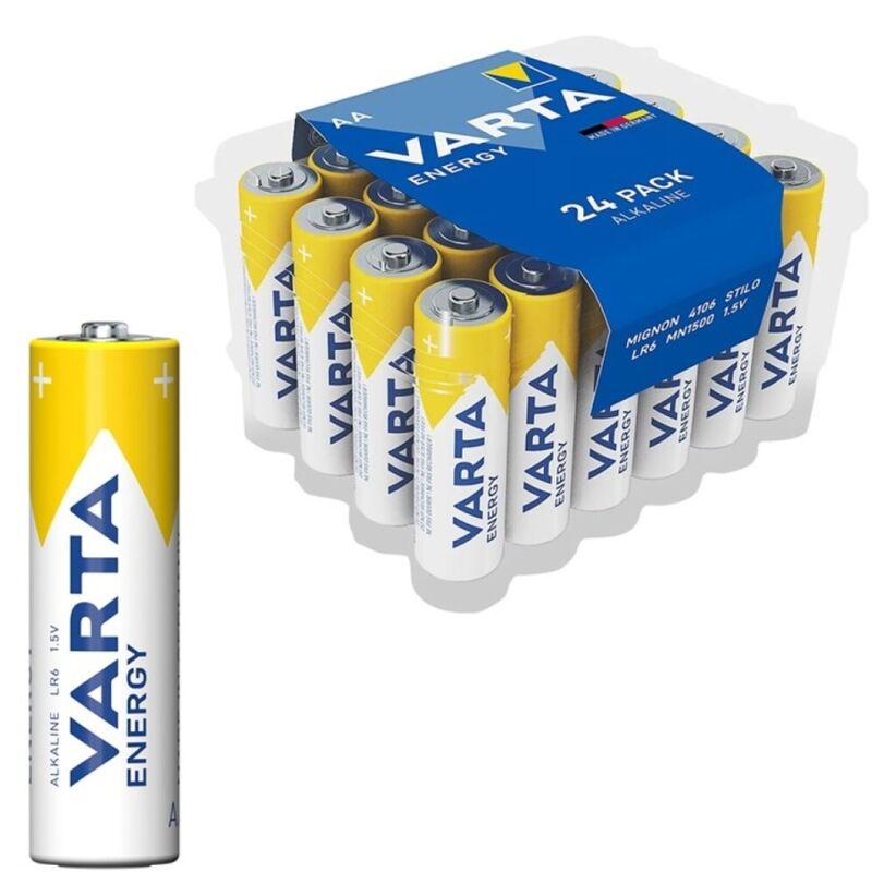 VARTA PILHA ALCALINA ENERGeTICA AA LR6 PACK24 PILHAS