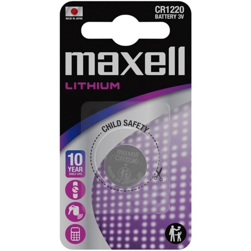 MAXELL BATERIA DE LiTIO BOTaO CR1220 3V BLISTER1