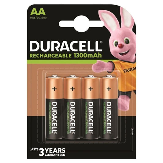 DURACELL BATERIA RECARREGVEL HR6 AA 1300mAh 4 UNIDADE