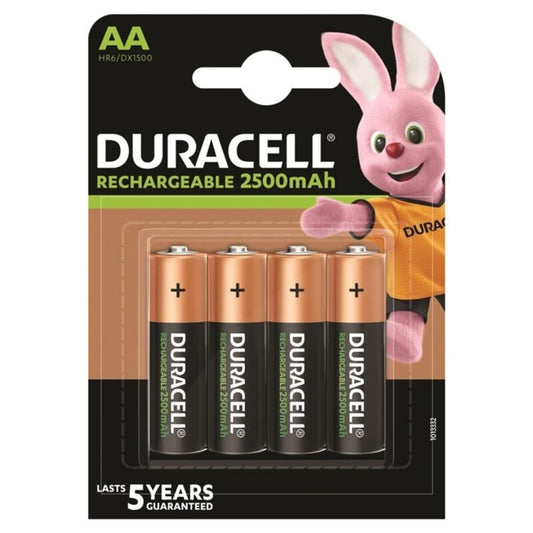 DURACELL BATERIA RECARREGVEL HR6 AA 2500mAh 4 UNIDADE