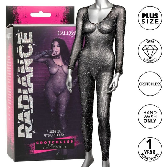 CALEXOTICS RADIANCE BODYSUIT COMPLETO CROTCHLESS RHINE PLUS SIZE