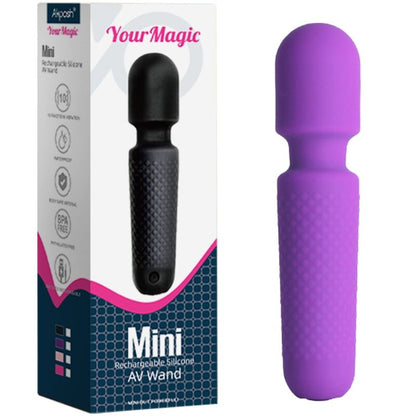 ARMONY YOUR MAGIC MASSAGER E VIBRADOR RECARREGaVEL 10 VIBRAyoES VARINHA PONTOS ROXO