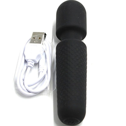 ARMONY YOUR MAGIC MASSAGER E VIBRADOR RECARREGaVEL 10 VIBRAyoES WAND DOTS PRETO