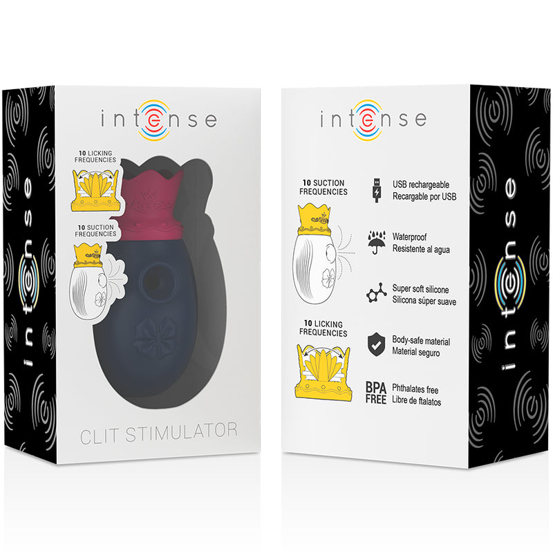 INTENSE ESTIMULADOR DE CLIToRIS 10 MODOS DE ONDAS ESTIMULANTES E LAMBIDAS AZUL