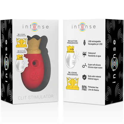 INTENSE ESTIMULADOR DE CLIToRIS 10 MODOS DE ONDAS ESTIMULANTES E LAMBIDAS VERMELHO