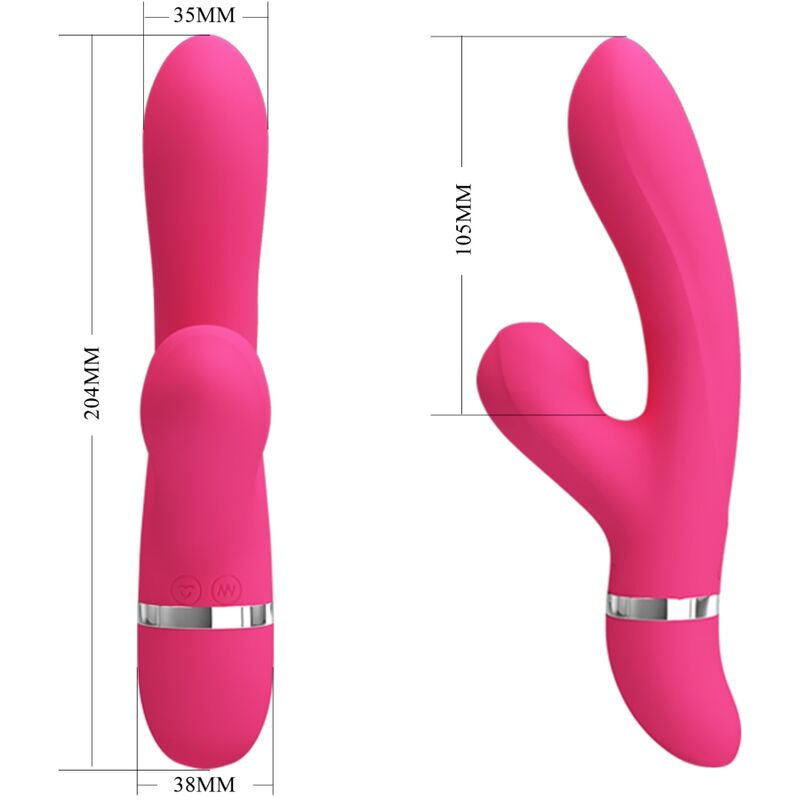 PRETTY LOVE VIBRADOR WILLOW E COELHO ESTIMULANTE DE ONDAS