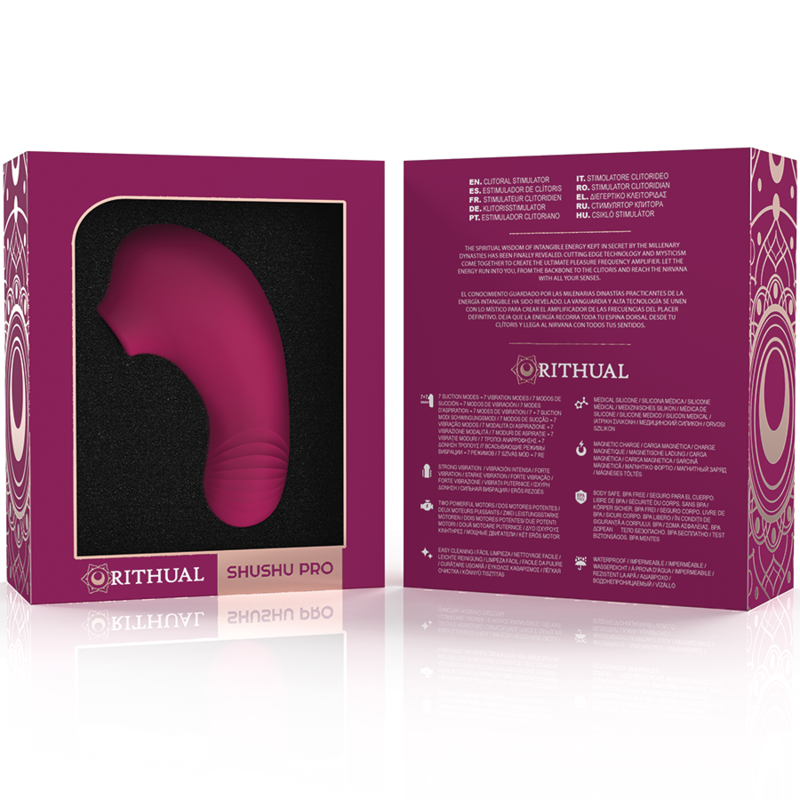 RITHUAL ESTIMULADOR DE CLIToRIS DE BOLSO SHUSHU PRO 2 PODEROSOS MOTORES ORQUiDEA