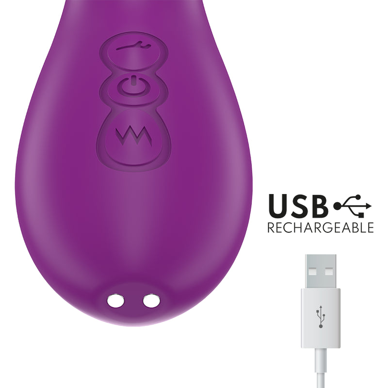 INTENSE ATENEO VIBRADOR MULTIFUNyoES RECARREGaVEL 7 VIBRAyoES COM LiNGUA OSCILANTE E ONDAS ESTIMULANTES ROXO