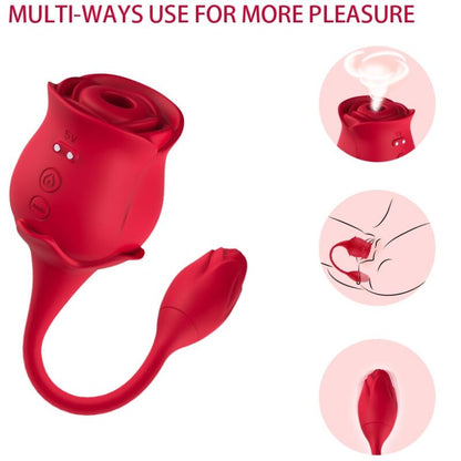 ARMONY ONDAS ESTIMULANTES DE CLIToRIS ROSA E VIBRADOR 10 MODOS VERMELHO