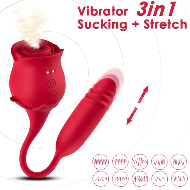 ARMONY ONDAS ESTIMULANTES DO CLIToRIS ROSEKNIGTH E VIBRADOR VERMELHO