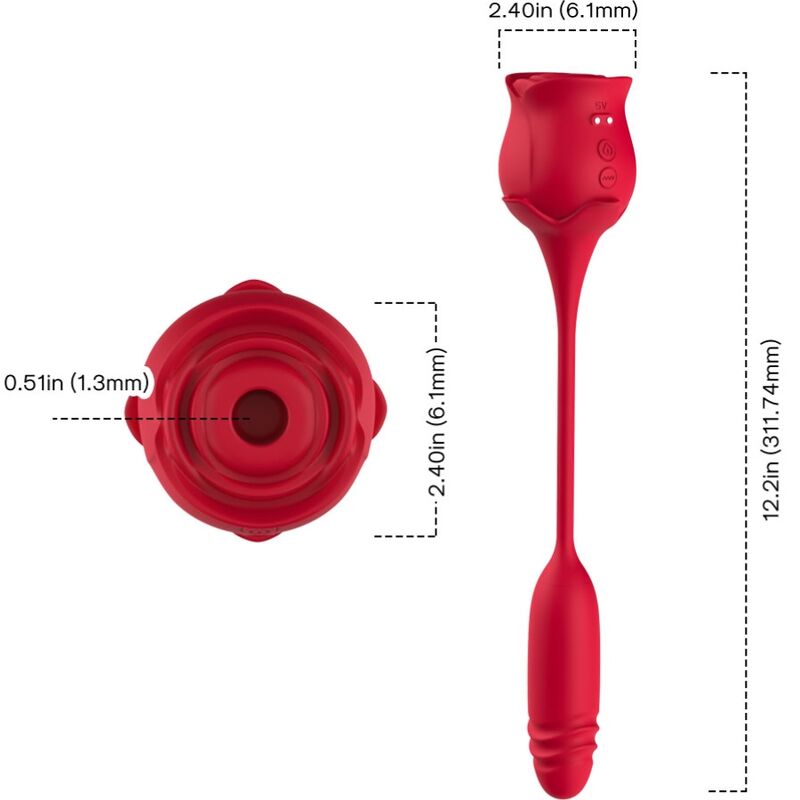 ARMONY ONDAS ESTIMULANTES DO CLIToRIS ROSEKNIGTH E VIBRADOR VERMELHO
