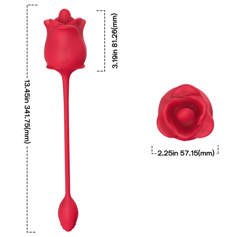 ARMONY ESTIMULADOR ROSA 2 EM 1 ONDAS E VIBRADOR 10 MODOS COM CAUDA VERMELHA