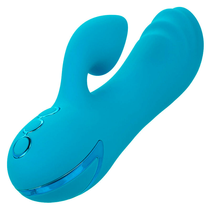 CALEXOTICS SUNSET BEACH SEDUCER VIBRADOR E ESTIMULADOR 10 FUNyoES AZUL