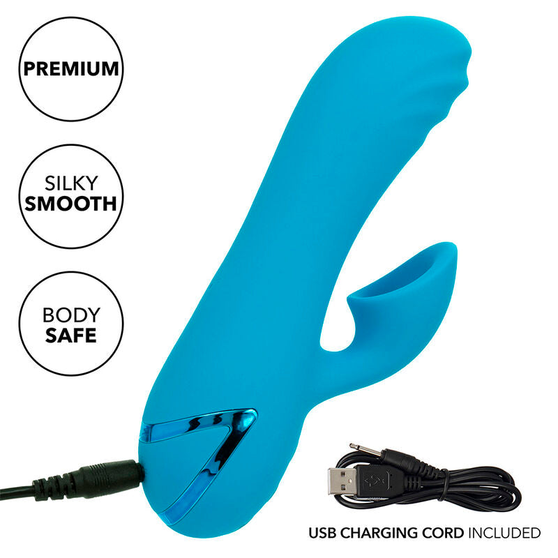 CALEXOTICS SUNSET BEACH SEDUCER VIBRADOR E ESTIMULADOR 10 FUNyoES AZUL