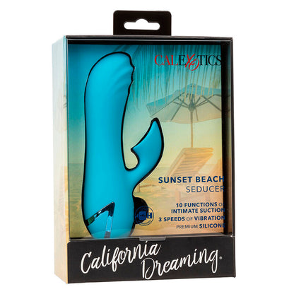 CALEXOTICS SUNSET BEACH SEDUCER VIBRADOR E ESTIMULADOR 10 FUNyoES AZUL