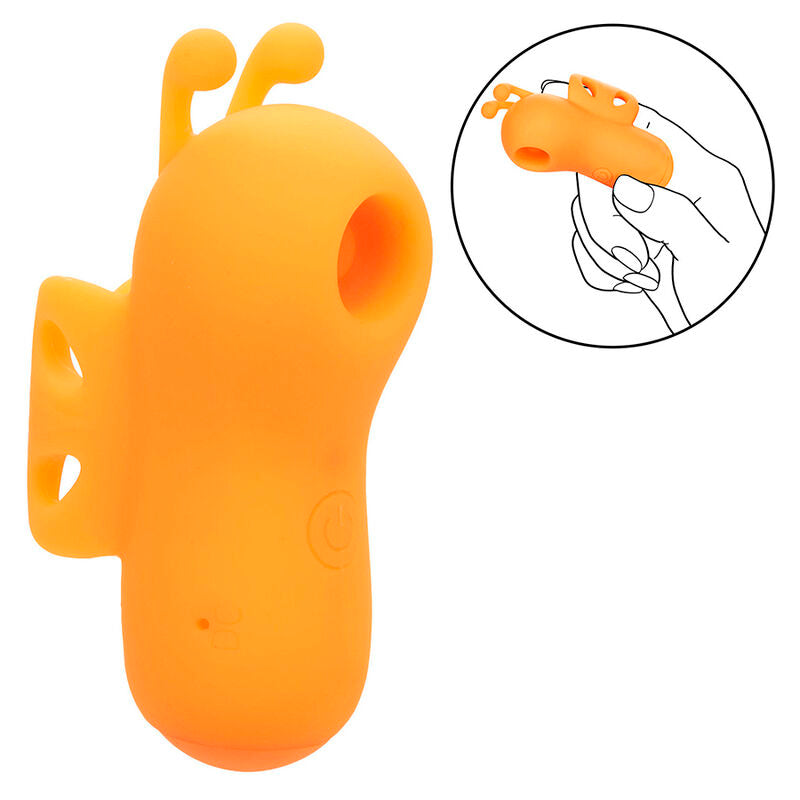 CALEXOTICS NEON VIBES BUZZING VIBE O ESTIMULADOR DE DEDO 10 VIBRAyoES LARANJA