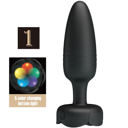 PRETTY LOVE TARION ANAL PLUG COM LUZ LED PRETO 125 CM