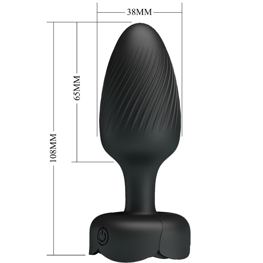 PRETTY LOVE VARIAN ANAL PLUG COM LUZ LED PRETO 108 CM