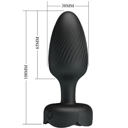 PRETTY LOVE VARIAN ANAL PLUG COM LUZ LED PRETO 108 CM