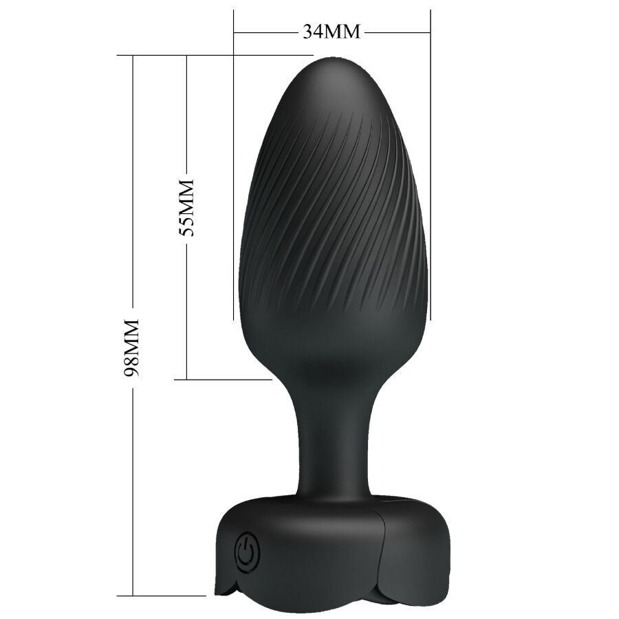 PRETTY LOVE OSBORN PLUG ANAL COM LUZ LED PRETO 98 CM