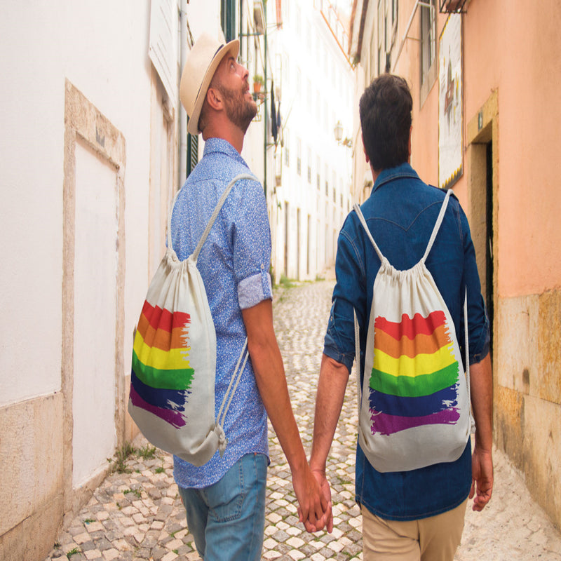 PRIDE MOCHILA COM BANDEIRA LGBT DE ALGODO