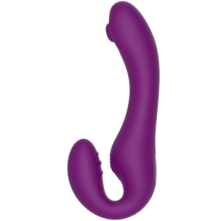 XOCOON VIBRADOR STRAP ON 2 EM 1 SEM ALyAS COM CONTROLE REMOTO ROXO