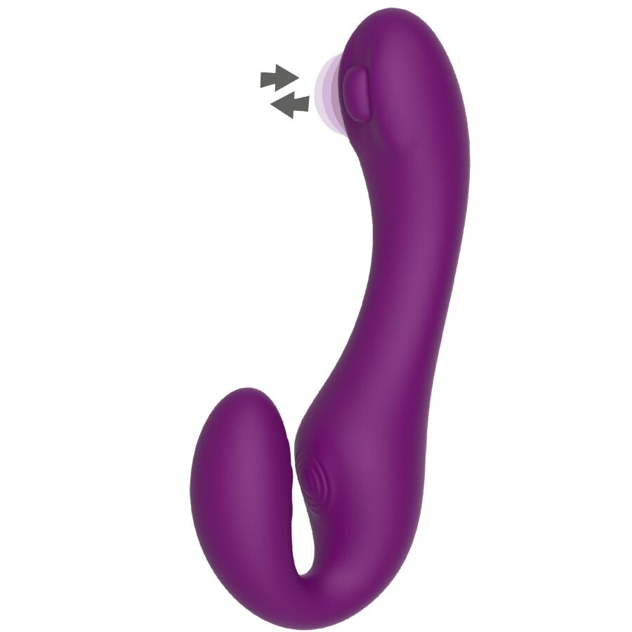 XOCOON VIBRADOR STRAP ON 2 EM 1 SEM ALyAS COM CONTROLE REMOTO ROXO