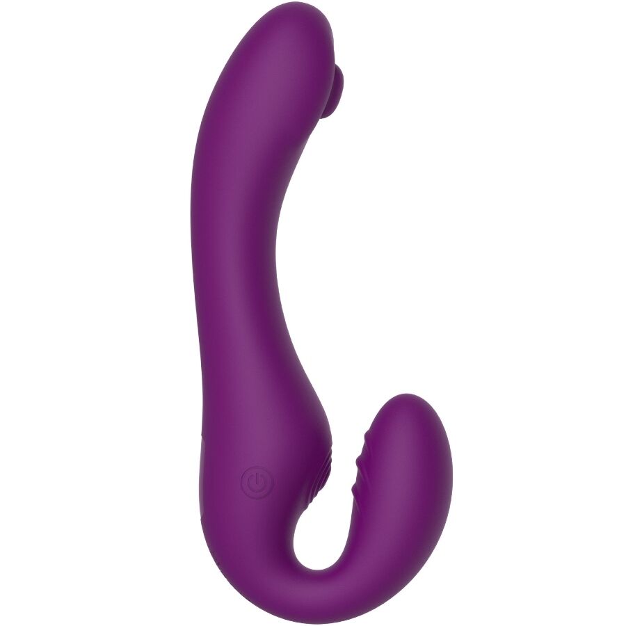 XOCOON VIBRADOR STRAP ON 2 EM 1 SEM ALyAS COM CONTROLE REMOTO ROXO