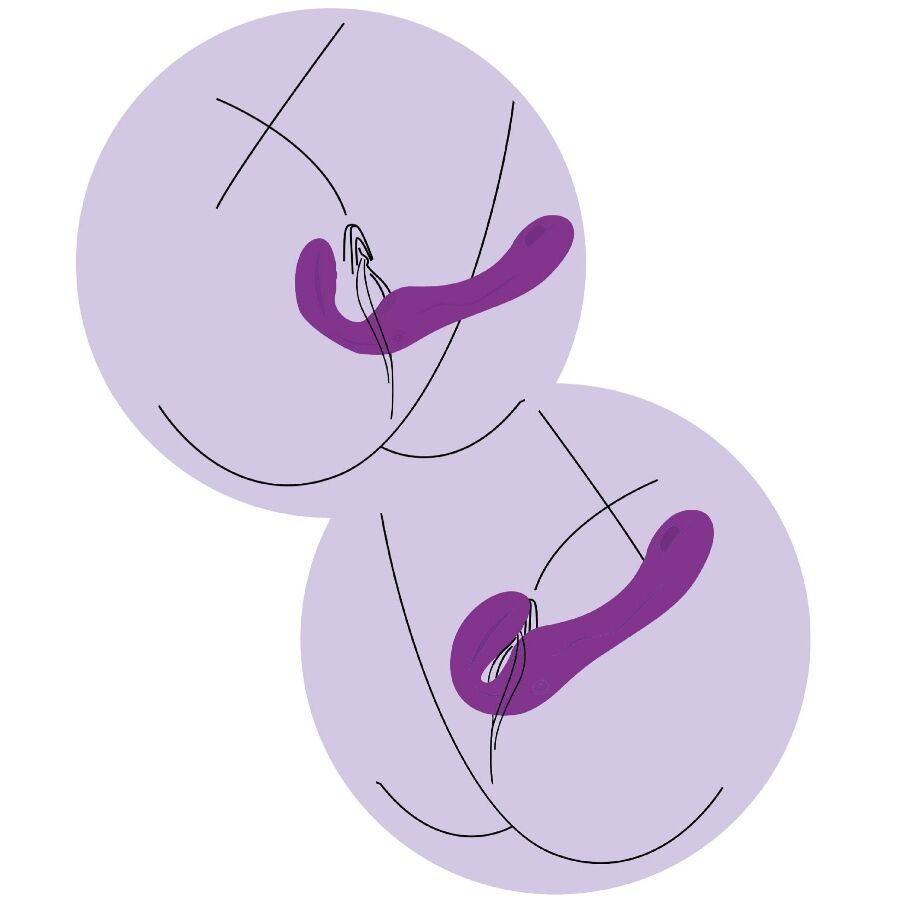 XOCOON VIBRADOR STRAP ON 2 EM 1 SEM ALyAS COM CONTROLE REMOTO ROXO