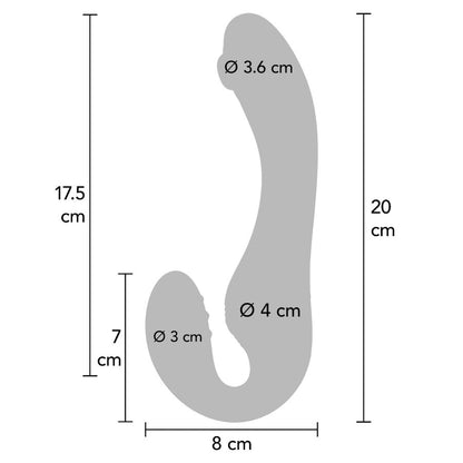 XOCOON VIBRADOR STRAP ON 2 EM 1 SEM ALyAS COM CONTROLE REMOTO ROXO