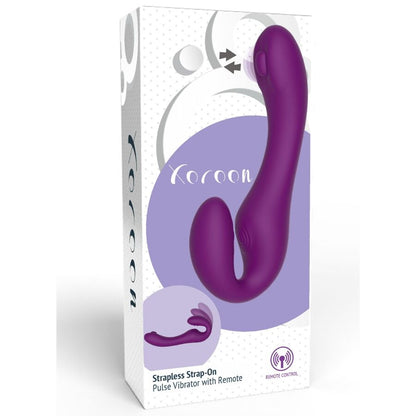 XOCOON VIBRADOR STRAP ON 2 EM 1 SEM ALyAS COM CONTROLE REMOTO ROXO