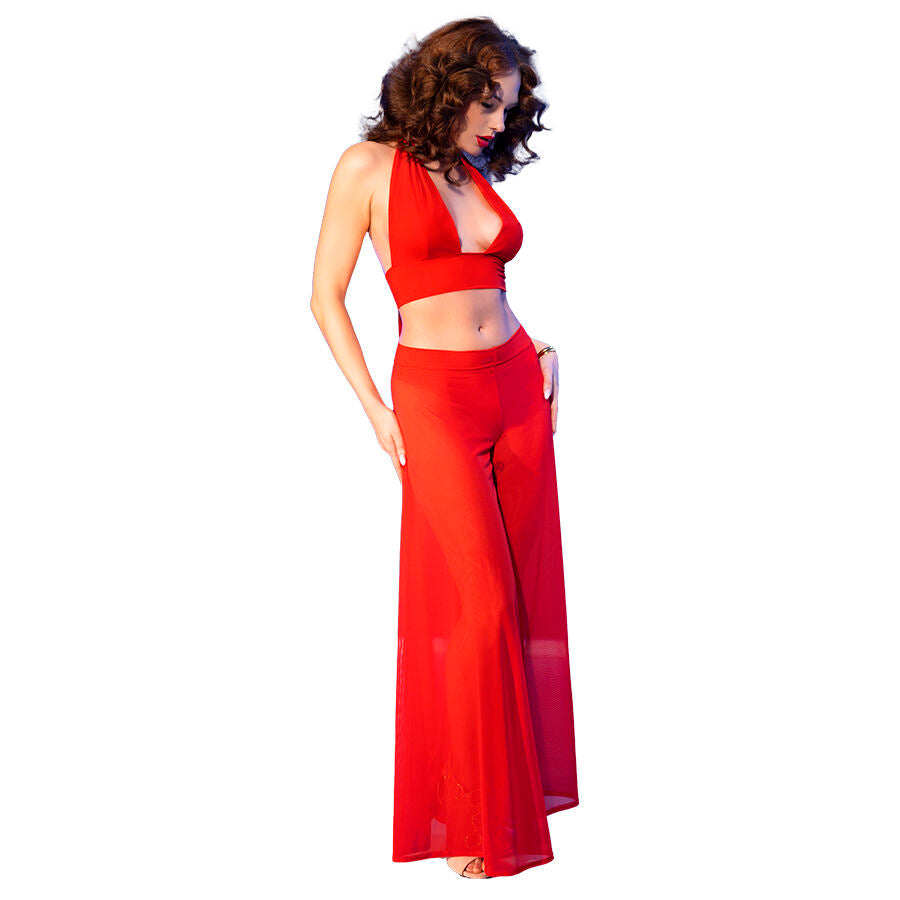 CHILIROSE CR 4857 SET TOP Y PANTALONES ROJO TALLA S