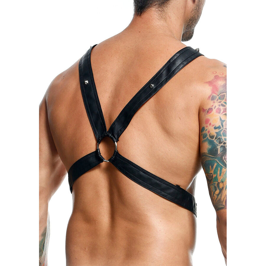 MOB DNGEON CROSSED BLACK CHAIN HARNESS TAMANHO uNICO