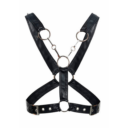 MOB DNGEON CROSSED BLACK CHAIN HARNESS TAMANHO uNICO