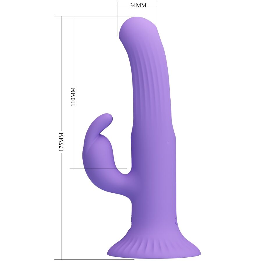 PRETTY LOVE VIBRADOR DE COELHO KILLMOULIS 12 MODOS DE VIBRAyaO ROXO