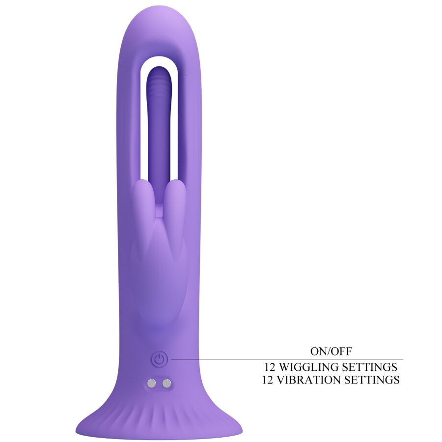 PRETTY LOVE VIBRADOR DE COELHO KILLMOULIS 12 MODOS DE VIBRAyaO ROXO