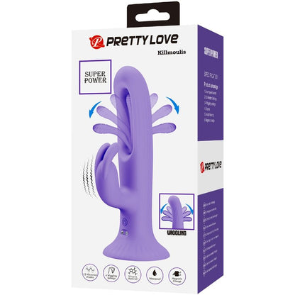 PRETTY LOVE VIBRADOR DE COELHO KILLMOULIS 12 MODOS DE VIBRAyaO ROXO
