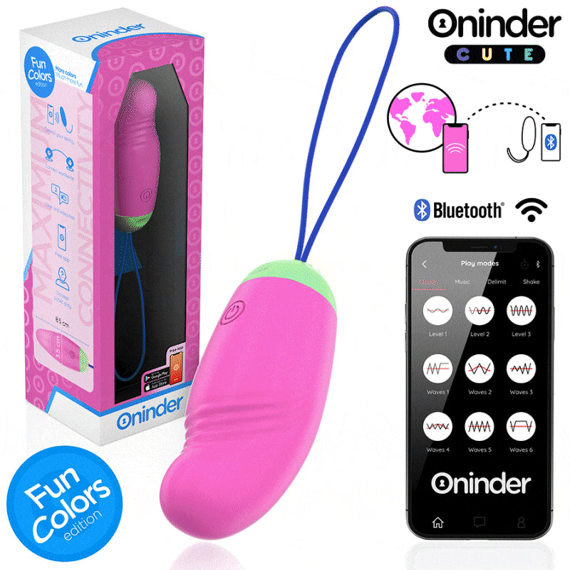 ONINDER CUTE OVO VIBRO GIRAToRIO LOVE PLEASURE 360 SILICONE APLICATIVO MUNDIAL GRATUITO