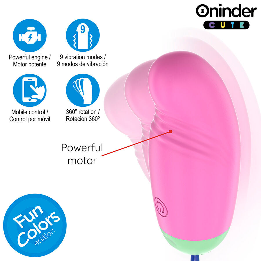 ONINDER CUTE OVO VIBRO GIRAToRIO LOVE PLEASURE 360 SILICONE APLICATIVO MUNDIAL GRATUITO