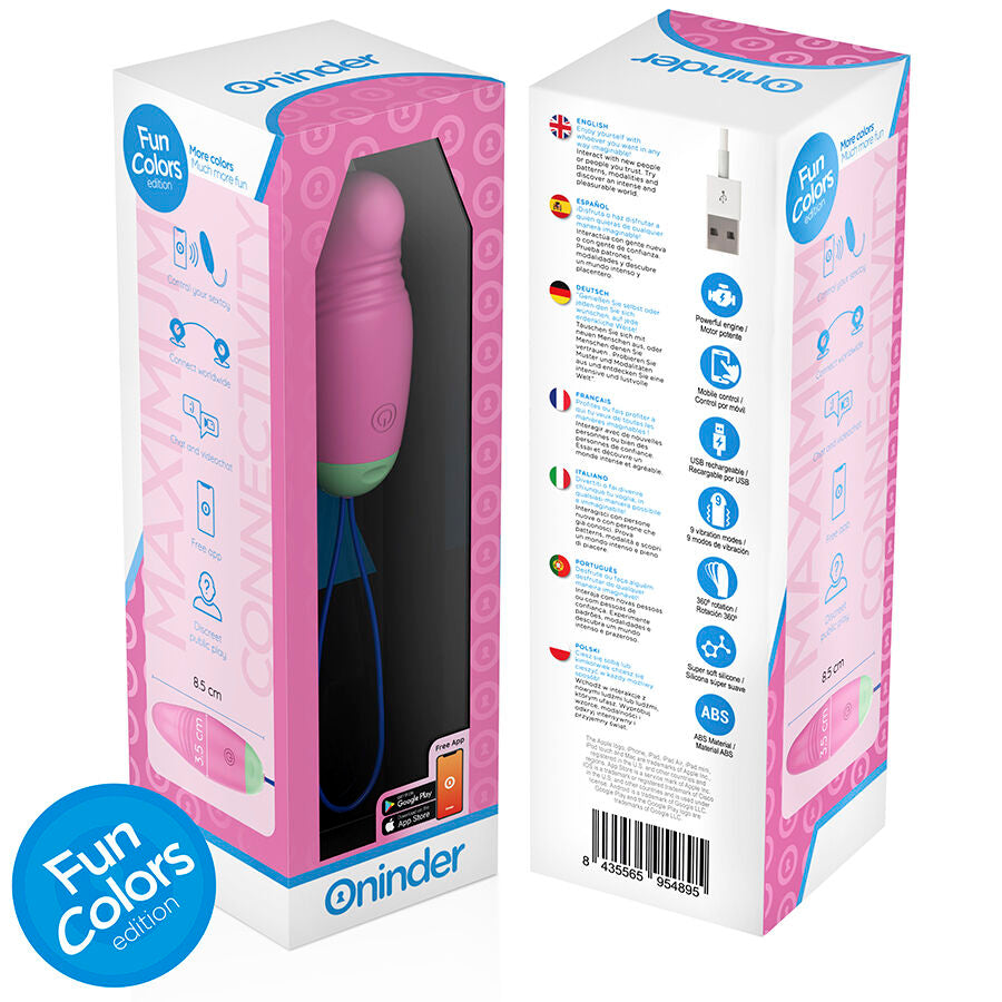 ONINDER CUTE OVO VIBRO GIRAToRIO LOVE PLEASURE 360 SILICONE APLICATIVO MUNDIAL GRATUITO