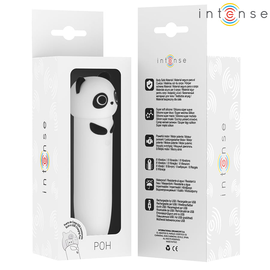 INTENSO POH PANDA VIBRATING BULLET USB RECARREGaVEL 10 X 22 CM