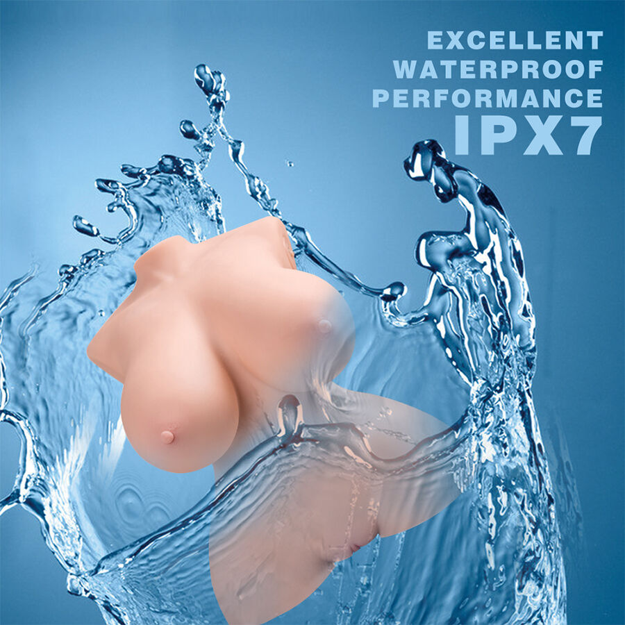 XISE TORSO REALISTA DE IMPULSO PEQUENO COM VIBRAyaO FEMININA 40 CM