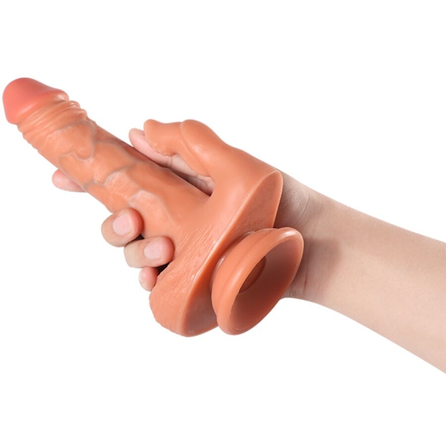 SHEQU ESTIMULADOR DE DILDO E CLIToRIS JULIAN COM VIBRAyaO E CONTROLE REMOTO 16 CM